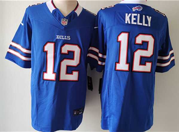 Men & Women & Youth Buffalo Bills #12 Jim Kelly Blue 2023 F.U.S.E. Vapor Untouchable Limited Football Stitched Jersey